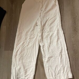 DKNY Off-White Elastic Waist Pants